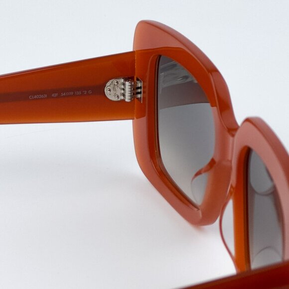 Celine CL40263I 42F 3 DOTS BRAND NEW Sunglasses Orange Gradient Brown Women - Picture 8 of 9